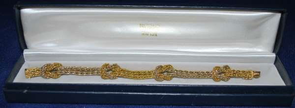 18KT 2 TONE BUCCELLATI BRACELET: MESH DESIGN COMES WITH BOX TWT 35.3 GRAMS 7" LONG, SHIPPING WILL BE ADDED.