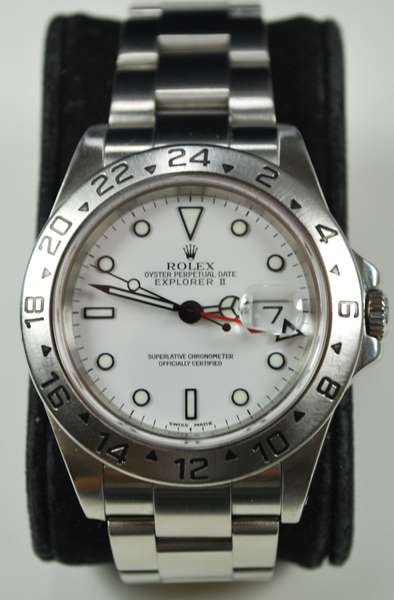 MENS S/S ROLEX EXPLORER 2: WITH DATE K SERIAL # FLIP LOCK BAND PLUS SHIPPING