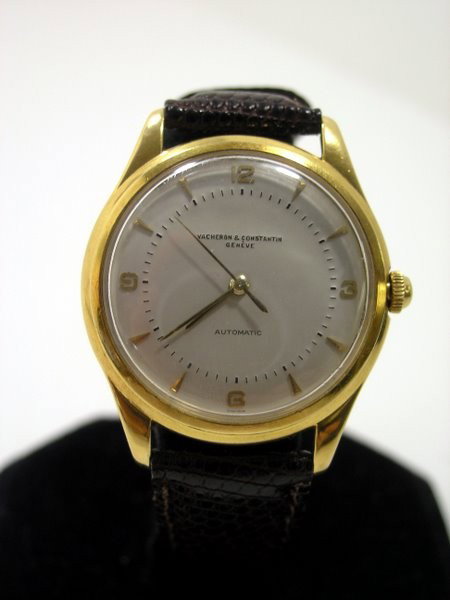 18KT Y.G. VACHERON& CONSTANTIN: CIRCA 1960'S AUTOMATIC WIND ORIGINAL DIAL CASE 37MM WITH CROWN PLUS SHIPPING