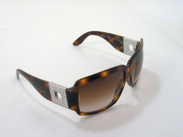 NEW BVLGARI SUNGLASSES: BVLGARI LADIES SUNGLASSES WITH SWAROVSKI CRYSTALS # 8018-B CASE AND PAPERS INCLUDED, plus shipping