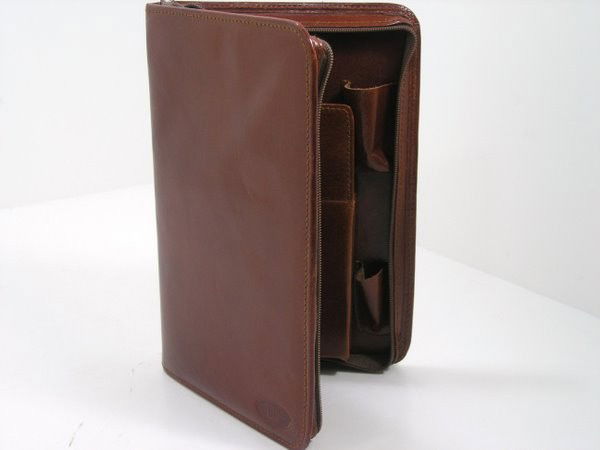 DUNHILL LEATHER CIGAR WALLET: DUNHILL LEATHER CIGAR WALLET IN BROWN LEATHER, 6 CREDIT CARD SLOTS,4 CIGAR SLOTS, 1 PEN HOLDER, plus shipping