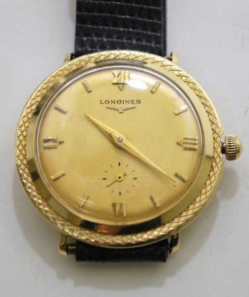 14KT Y.G. LONGINES: CIRCA 1960'S ROUND Y.G. LONGINES. SHIPPING NOT INCLUDED