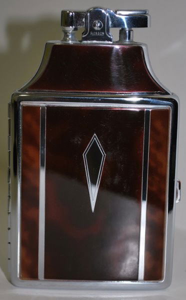 1940's RONSON MASTERCRAFT LIGHTER: RONSON CIGARETTE LIGHTER AND HOLDER, NEVER STRUCK, INCLUDES POUCH