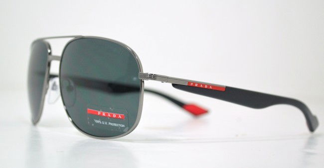 NEW PRADA MEN'S SUNGLASSES: PRADA SPS 50 M, WITH CASE, CLEANING CLOTH AND PAPERS
