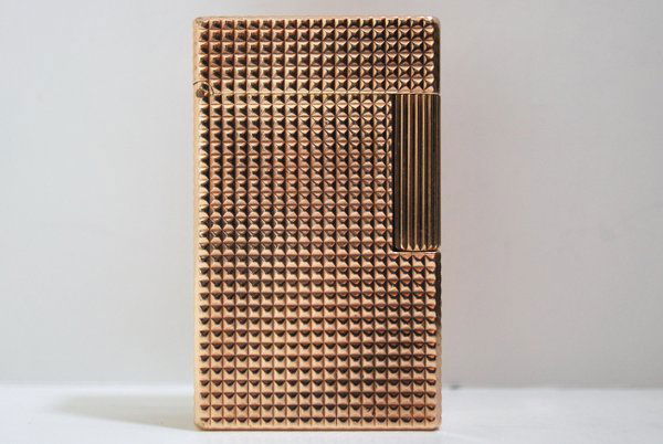 ST DUPONT GOLD PLATED LIGHTER: BRICK DESIGN EX