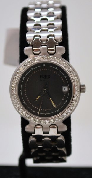 40 LADIES 18KT WG FRED OF PARIS DIAMOND WATCH