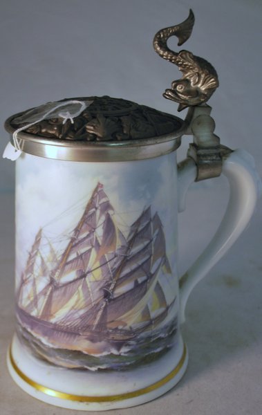 THE CHINA CLIPPER BEER STEIN: LEONARD J PEARCE 7" TALL