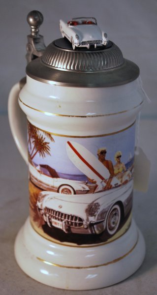 CORVETTE BEER STEIN LIMITED EDITION: THE CORVETTE COLLECTION #293/6950 OF 1953 CORVETTE