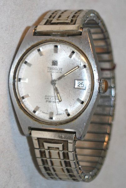 MENS S/S TISSOT VISODATE: AUTOMATIC WITH DATE DIAL SIGNED SEASTAR PR 516CASE 35MM WITH CROWN