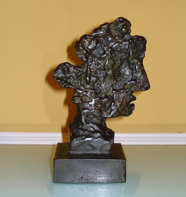 MAX WEBER BRONZE ABSTRACT SCULPTURE: Max Weber (1864 – 1920). GERMAN BRONZE ABSTRACT SCULPTURE After SIGNED MAX WEBER, DATED: 1959, FOUNDRY ROMAN BRONZE WORKS Measures: BRONZE: 6" Height. Without base BASE: 3”x 3”