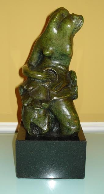 ALEXANDER ARCHIPENKO ABSTRACT BRONZE SCULPTURE: Alexander Archipenko (1887-1964) Russian-Ukrainian Nude Abstract Bronze After A. Archipenko signed and numbered Size Bronze 93/4" H Base 5.5" X 5.0" X 3.0"