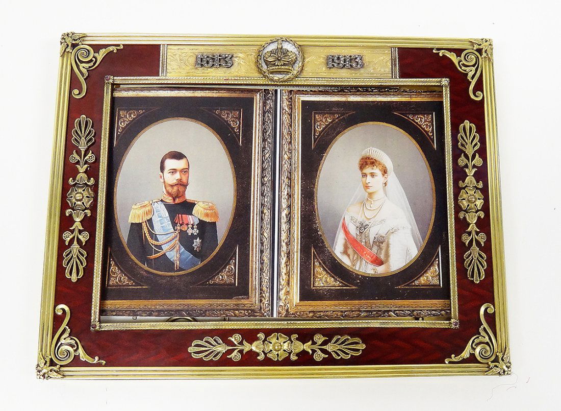 LARGE RUSSIAN SILVER ENAMEL FRAME (1 of 9)