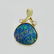 14K YELLOW GOLD OPAL DIAMOND PENDANT