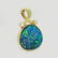 14K YELLOW GOLD OPAL DIAMOND PENDANT - 2