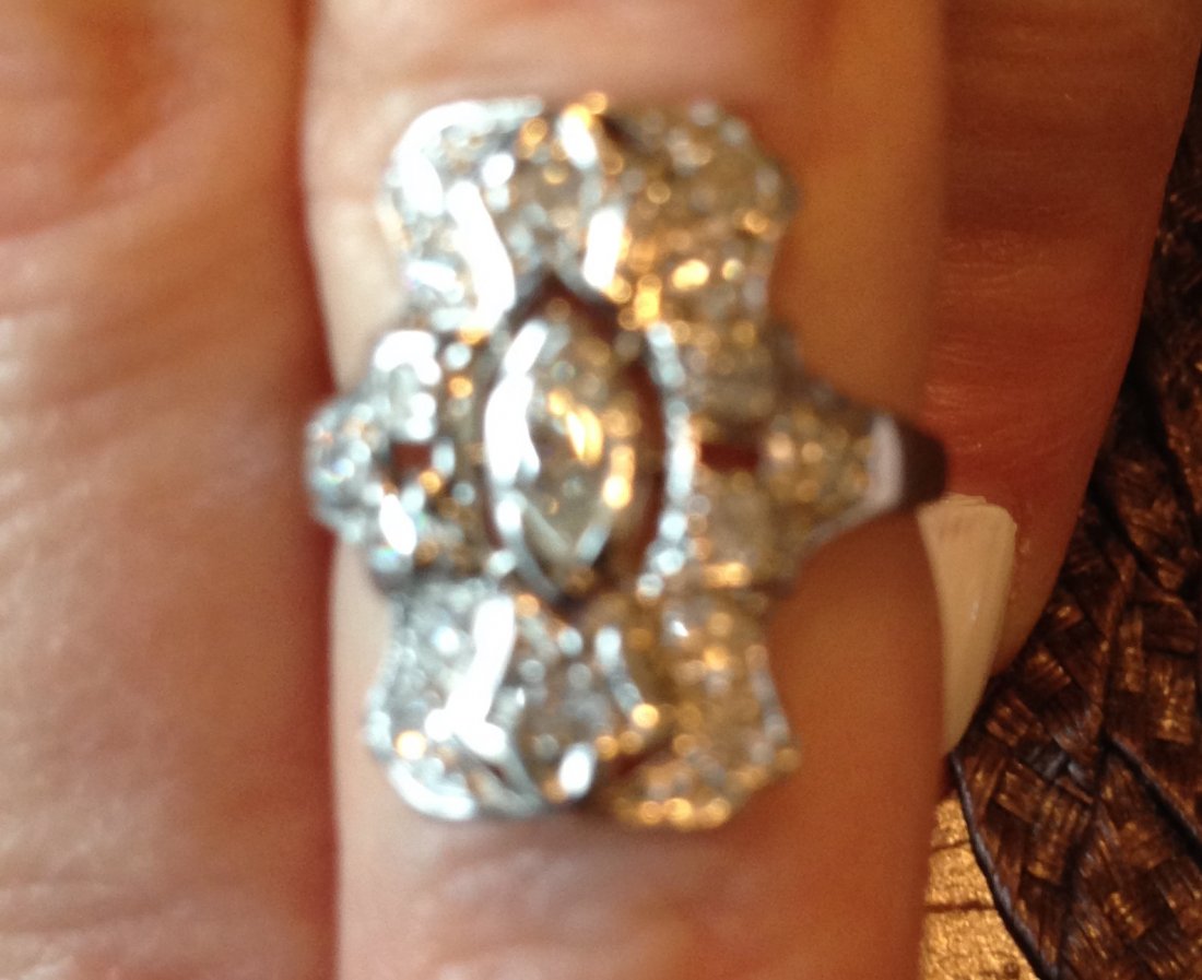 platinum art deco diamond ring (1 of 1)