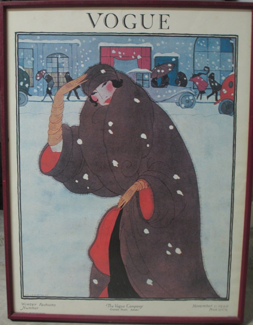 ORIGINAL VINTAGE VOGUE LITHOGRAPH / POSTER SOMERSET (1 of 4)