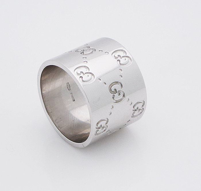 Gucci 18K White Icon Gold Ring (1 of 5)