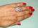 CARTIER DIAMOND & SAPPHIRE GOLD RING - 6