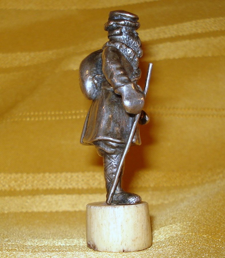 RUSSIAN SILVER FIGURINE OF MAN (1 of 7)