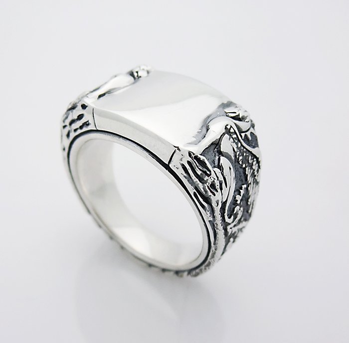 David Yurman Silver Men's Petrvs Griffin Ring size 10 (1 of 4)