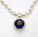 Modern 18K Gold, diamond large round Tanzanite Necklace - 6