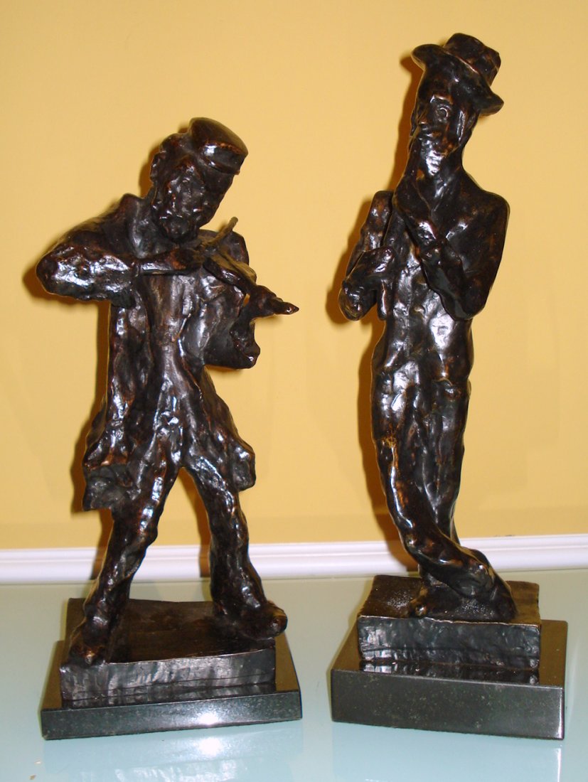 MANE KATZ FRENCH BRONZE PAIR .MUSICAL FIGURINES (1 of 6)