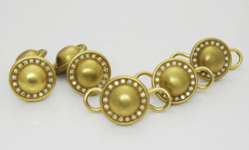 Barry Kieselstein Diamond 18K Gold Cufflikns & Shirt (1 of 8)