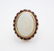 18K Yellow Gold Ring Oval White Opal & Rubies - 3