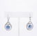 14K GOLD EARRINGS NATURAL SAPPHIRES & DIAMONDS - 4