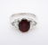 VINTAGE 14K GOLD RING W/ TRIANGLE DIAMONDS & RUBY