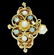 Estate Victorian 14k Yellow Gold Pearl & Opal Ring - 2