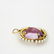 18K Yellow Gold Amethyst and Pearls pendant - 2