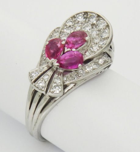 Estate Platinum 950 1.5TCW VS G-H Diamond Pink Ring (1 of 6)
