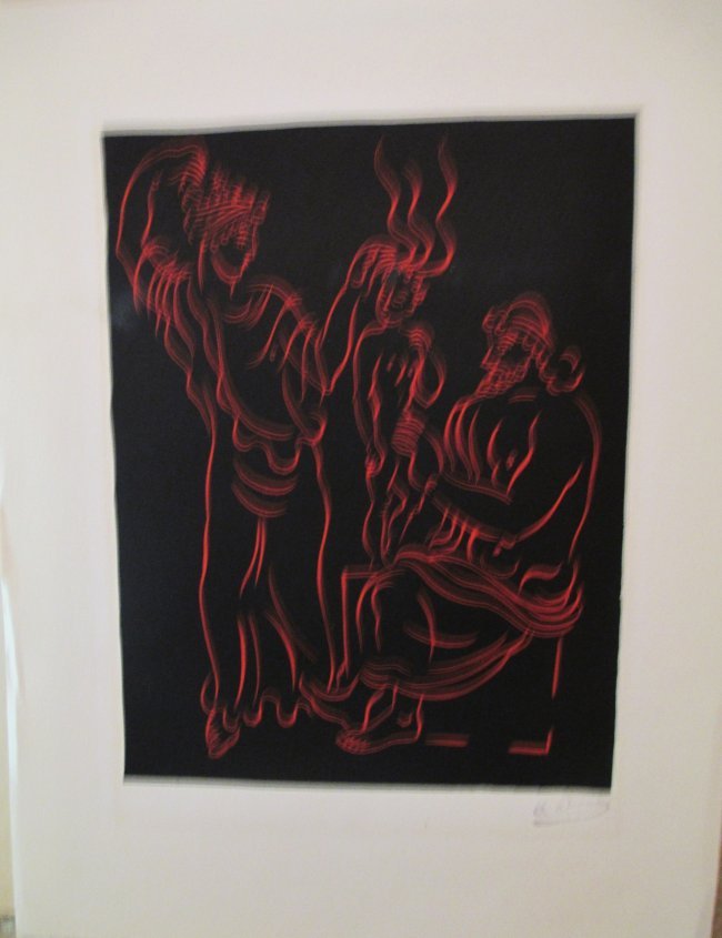 ANDRE DERAIN TITLE "L'ENFANT" FRENCH (1880-1954): Artist: Andre Derain, After, French (1880 - 1954)Title: L'Enfant Year: Printed circa 1968 Medium: Linocut, stamp signed Image Size: 11 x 9 inches