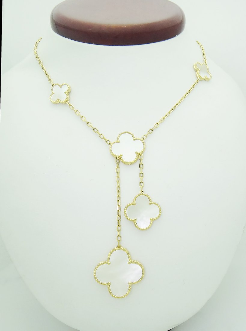 Van Cleef & Arpels Alhambra 18k Motif MOTHER PEARL Neck (1 of 2)