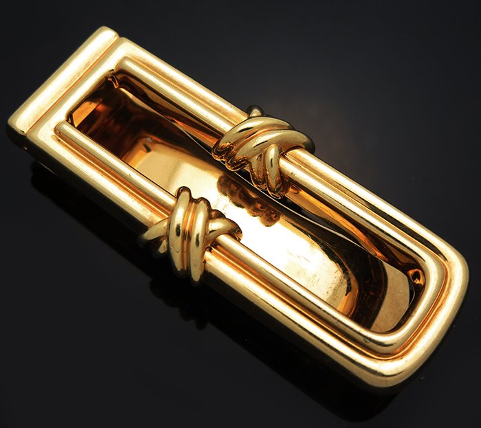 intage Tiffany & Co. heavy 18K gold elegant money clip (1 of 4)