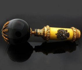 Russian Silver Enamel Diamond Cane Handle (1 of 6)