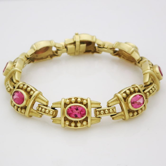 Judith Ripka 18K Yellow Gold and Tourmaline bracelet (1 of 4)