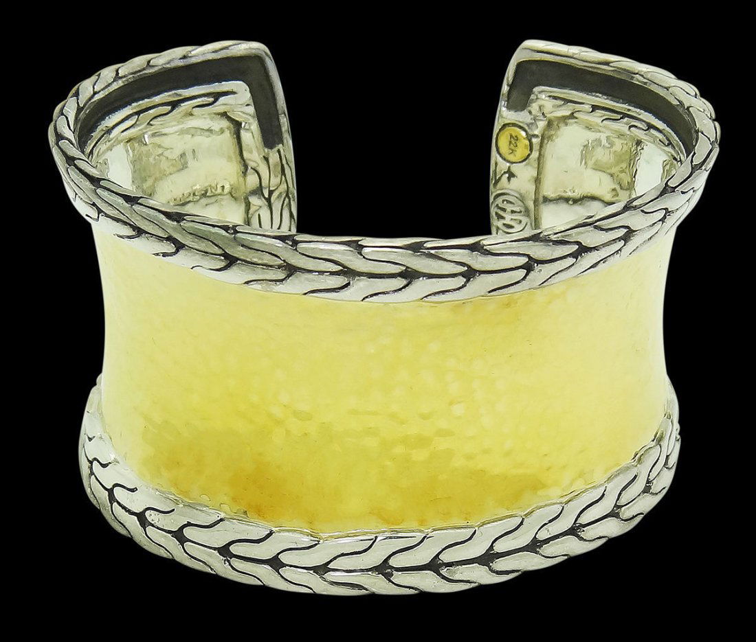John Hardy 22k Yellow Gold & Sterling Silver Palu Cuff (1 of 5)