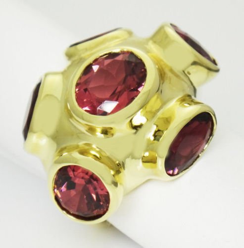 Ippolita Solid 18k Gold Six Bezel Set Tourmaline Ring (1 of 7)