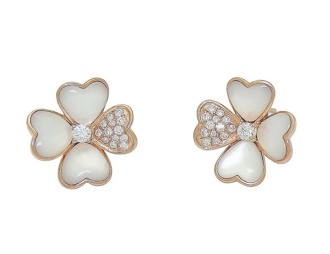 Van Cleef & Arpels 18k  Diamond Pearl Cosmos Earrings (1 of 5)