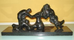 LARGE JACQUES LIPCHITZ FRENCH BRONZE: Large French Bronze abstract sculpture after Jacques Lipchitz (1891-1973) Signed Lipchitz and numbered 3/9. Measures: 14 L With base 14L x 5 W
