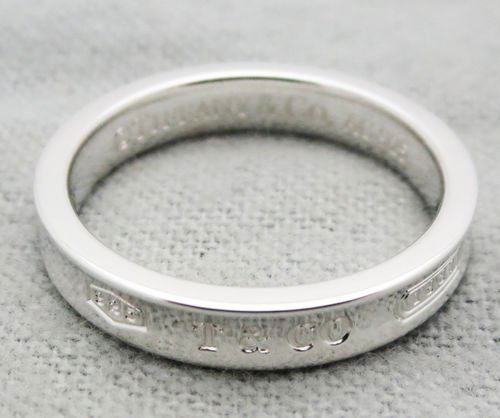 Tiffany 1837 narrow ring in sterling silver Size 4.5 (1 of 3)