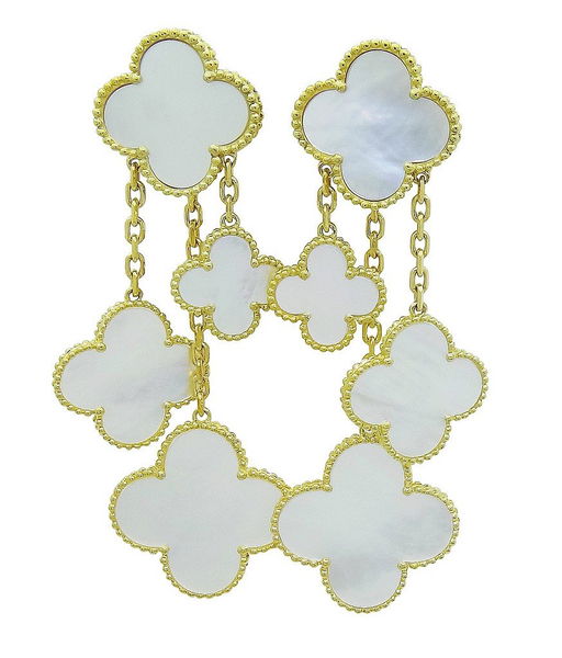 Van Cleef Arpels 18k Magic Alhambra 4 Motifs Earrings