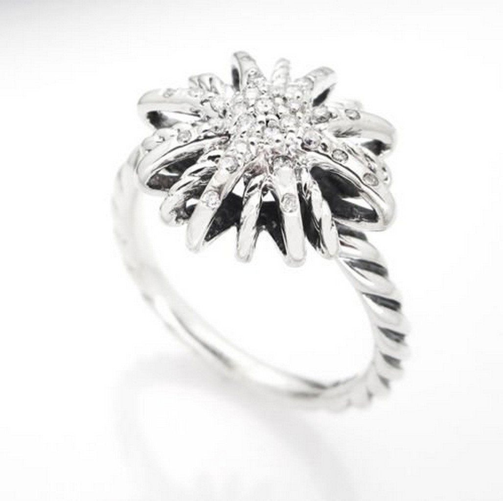 David Yurman Sterling Silver Starburst Ring & Diamonds (1 of 4)