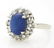 Vintage Star Sapphire Diamond Ring in 14K White Gold, - 6