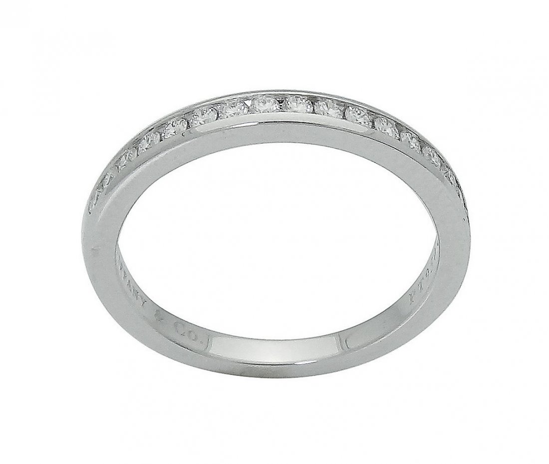 Tiffany & Co Round Brilliant Diamond Wedding Band Ring (1 of 7)
