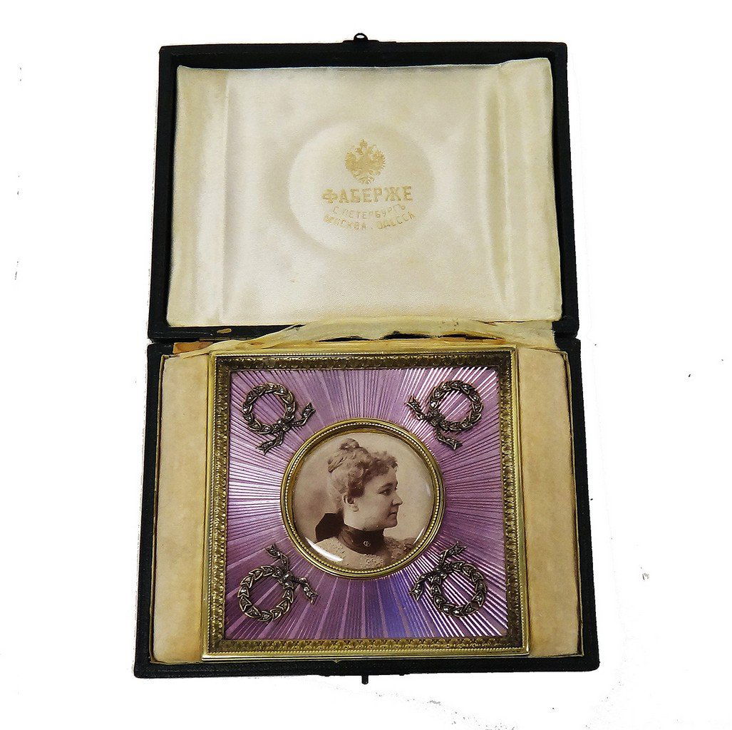 RUSSIAN SILVER ENAMEL GUILLOCHE PICTURE FRAME (1 of 5)