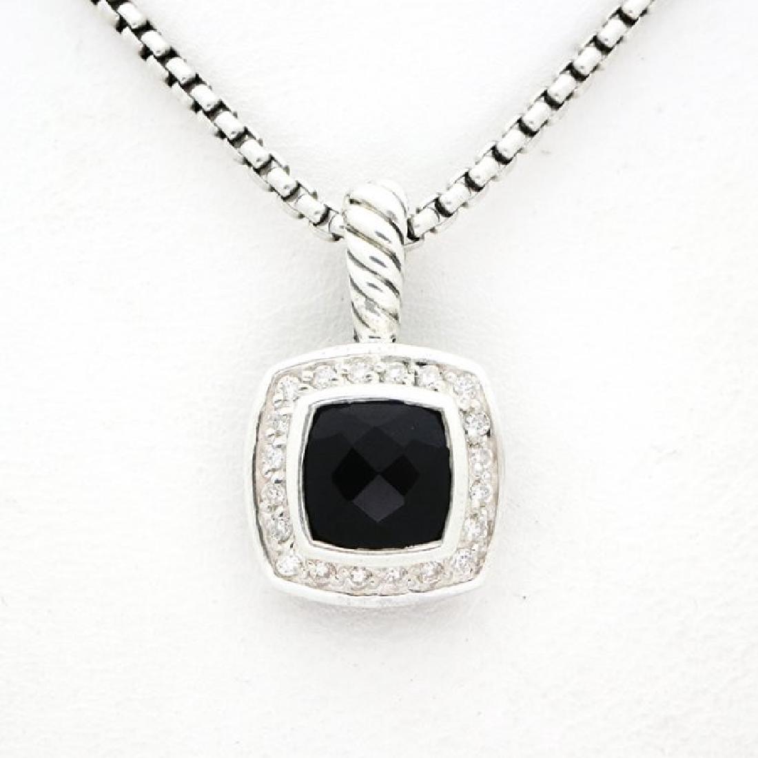 David Yurman Petite Albion Pendant Necklace Onyx (1 of 8)