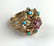 Ladies 18 k yellow gold diamond, ruby, and Turquoise